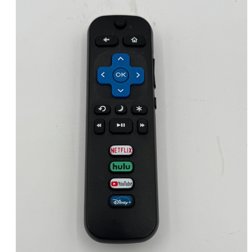 Roku Voice Remote with TV Controls Netflix Hulu YouTube Disney+ Black RC608